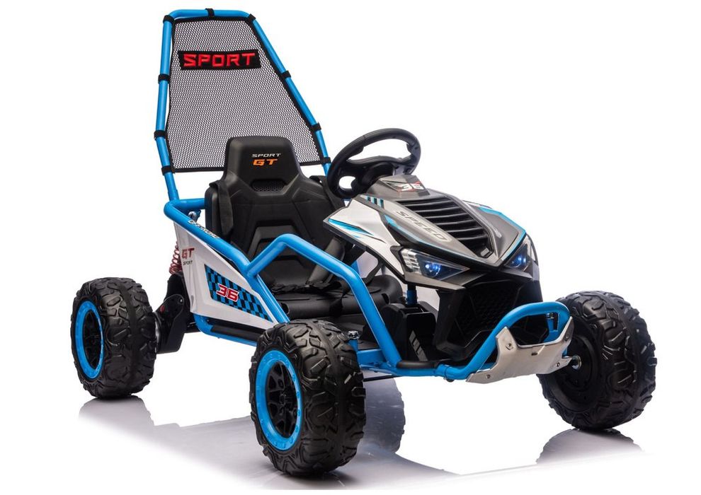 7-12km/h auto goakrrt Na Akumulator DM-107 24V7 Cichy Silnik Niebieski