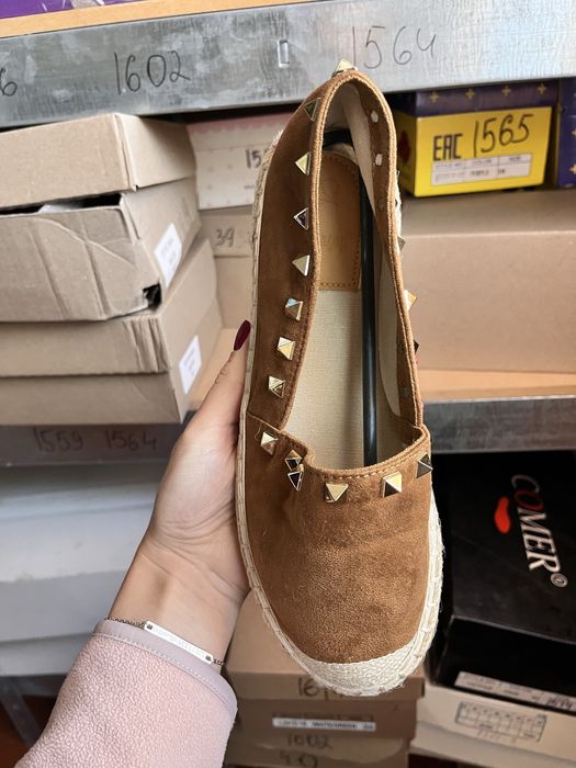 ЛІКВІДАЦІЯ СКЛАДУ! Коричневі еспадрильї мокасини жіночі балетки