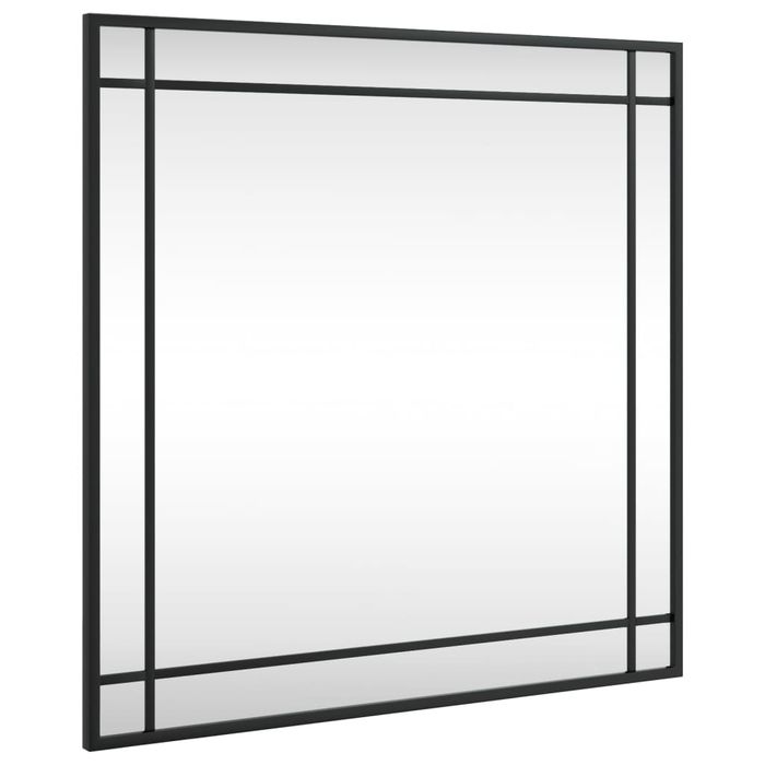 Vidaxl Lustro Ścienne, Czarne, 60X60 Cm, Kwadratowe, Żelazo