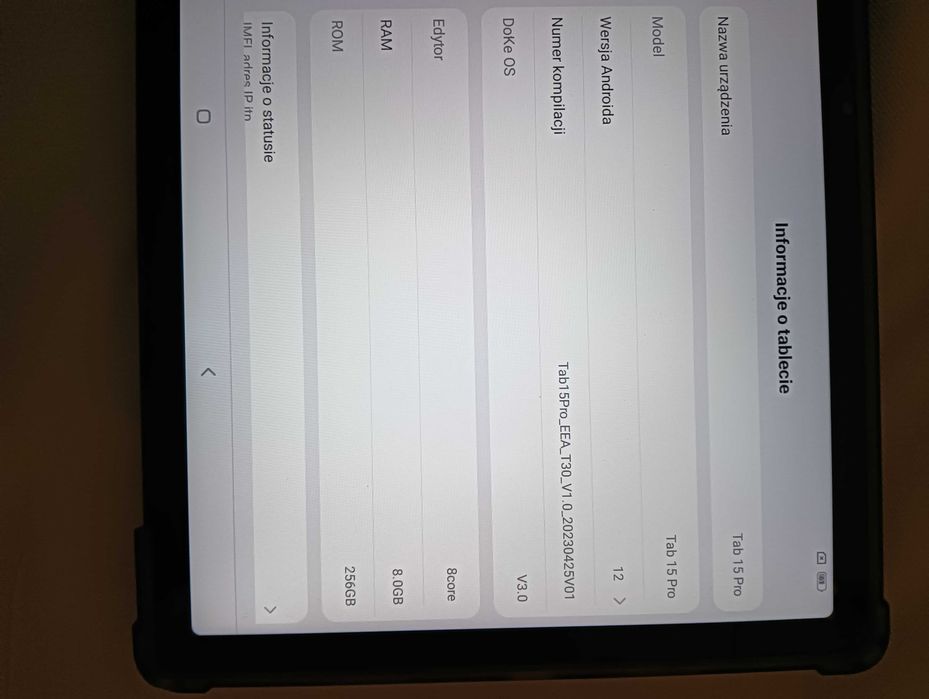 Tablet Blackview Tab 15 PRO / 8core / Ram 8GB / Rom 256 GB Stan bd LTE