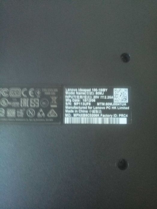 ноутбук Lenovo Ideapad 100-15IBY