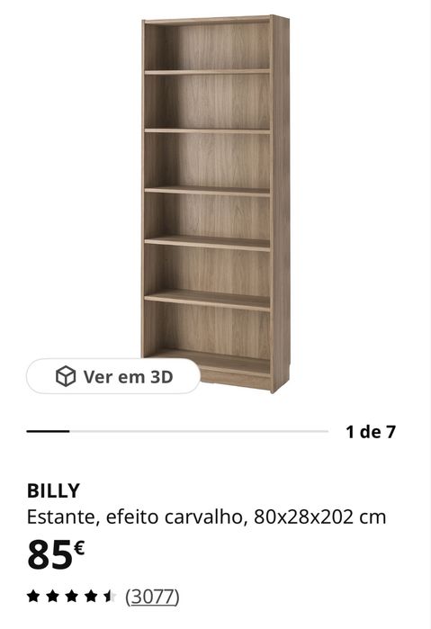 Estante Billy Ikea carvalho