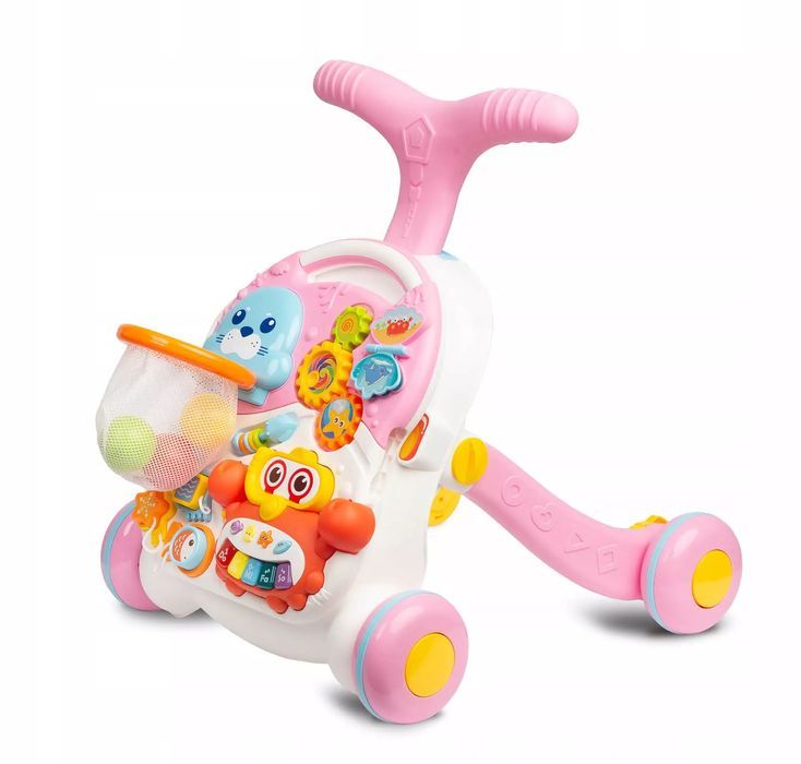 INTERAKTYWNY PCHACZ CHODZIK STOLIK EDUKACYJNY 3w1 SPARK. Toyz. Nowy Produkt