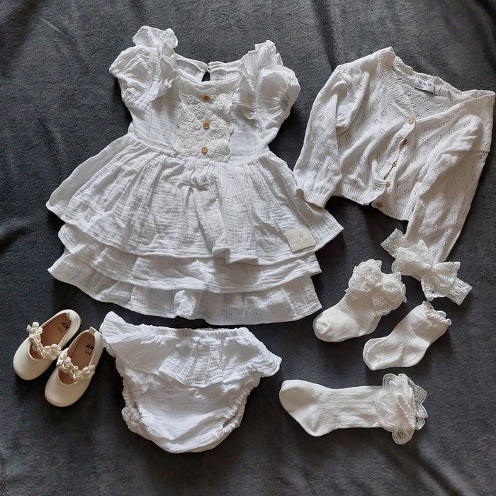 Ubranka na chrzest, roczek, wesele, uroczystość rozm. 80, 86