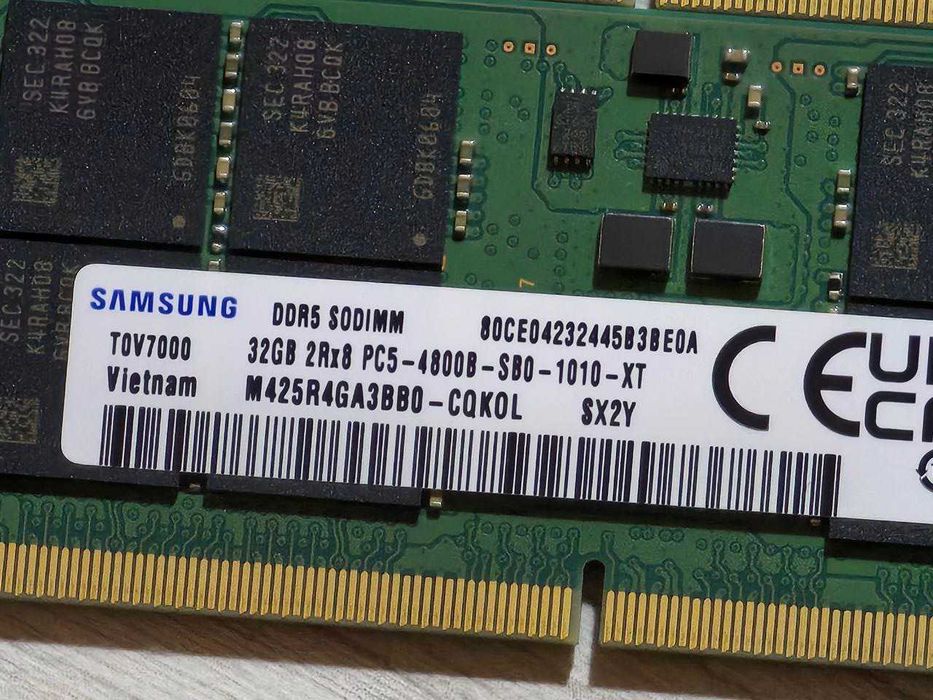 Samsung 64GB (2x32GB) SO-DIMM DDR5 4800 MHz (M425R4GA3BB0-CQK0L)