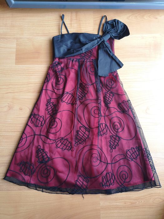 Vestido de cerimónia vermelho e preto,novo,"Veneno en La Piel",40