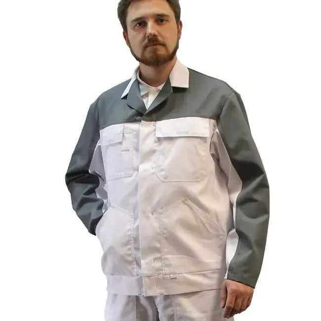 Bluza robocza do pasa WORK - kolor biały