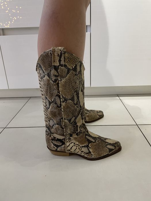 Казаки натуральная шкіра 38р, кожана підошва