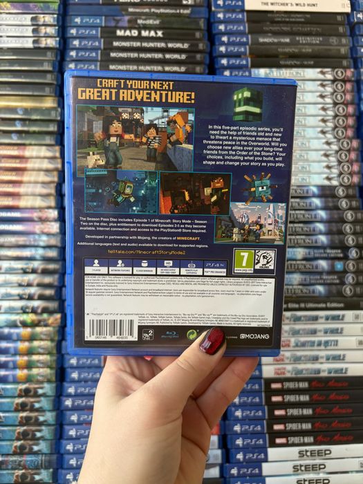 Гра Minecraft Story Mode  на ps4, диск з грою на пс 4, ліцензія
