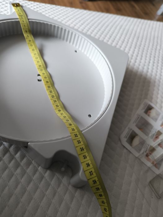 Półka narożna obrotowa prysznicowa jasno szara bez wiercenia