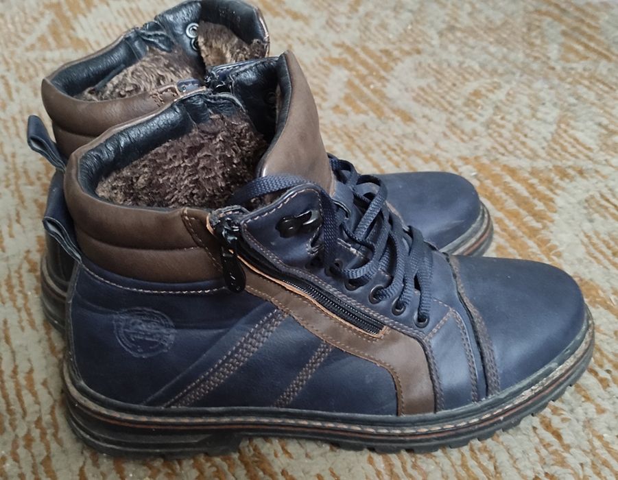 Зимові черевики (ботинки) на густому хутрі унісекс