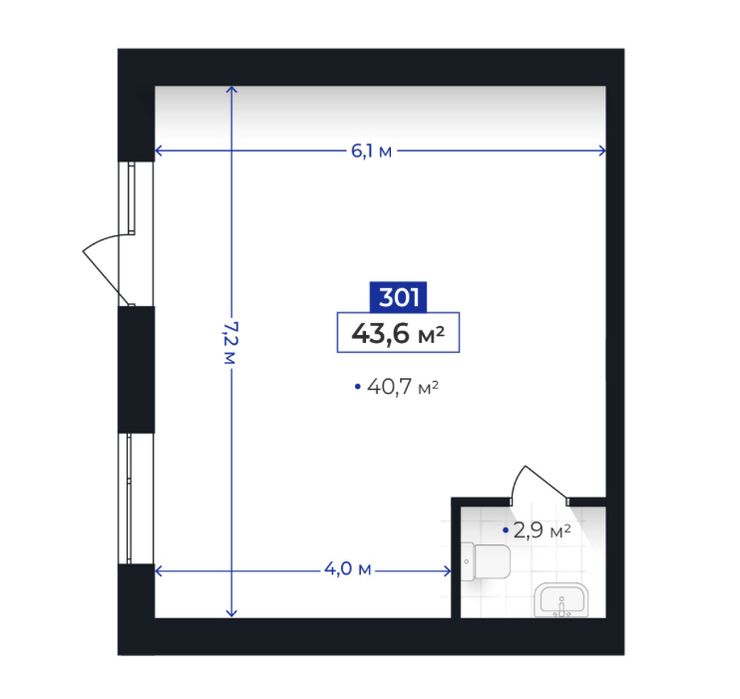 Комерційне приміщення у новому комплексі