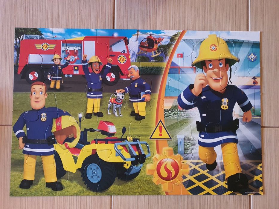 Zestaw dwóch par puzzli trefl strażak sam i bob