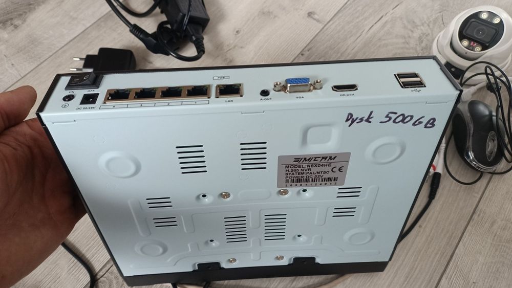 Rejestrator kamer ip Poe 4k simicam n8x04he