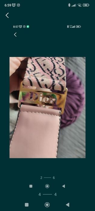 Logo Dior różowa pudrowy róż