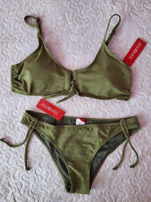 Купальник оливковий золотий S