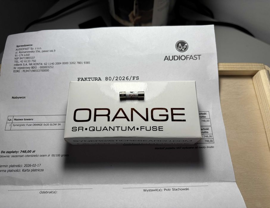 Synergistic Research Orange 5A Bezpiecznik Slow