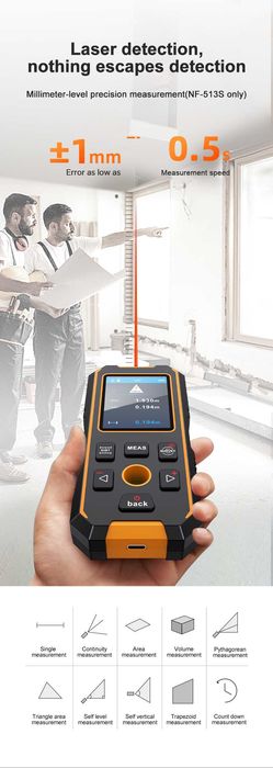 NOYAFA NF-513S ręczny wykrywacz metali dalmierz poziomica