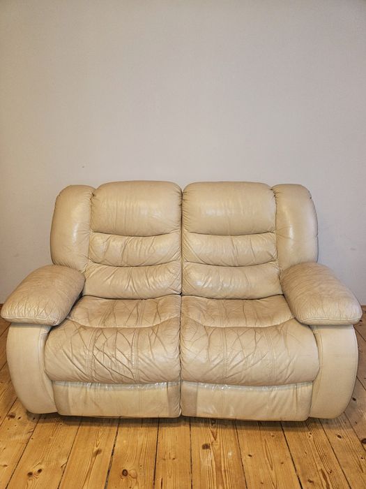 Komplet wypoczynkowy skórzany 3+2+1