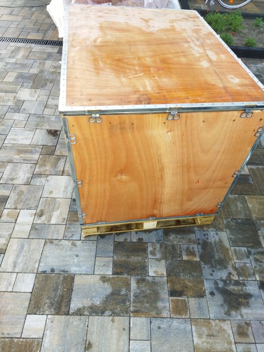 Skrzynia drewniana,  skrzyniopaleta