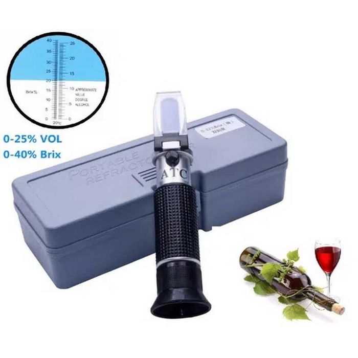 Рефрактометр для вина 0-40 % Brix 0-25% Vol Рефрактометр для виноделия