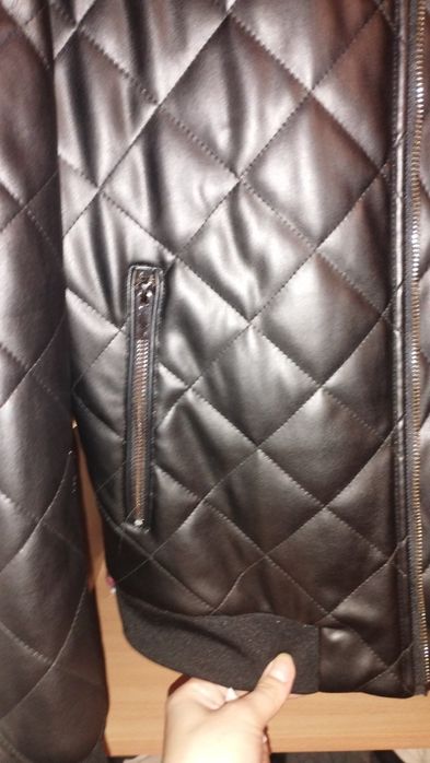 Чорна куртка для мотоцикла екошкіра экокожа черная куртка стильная.