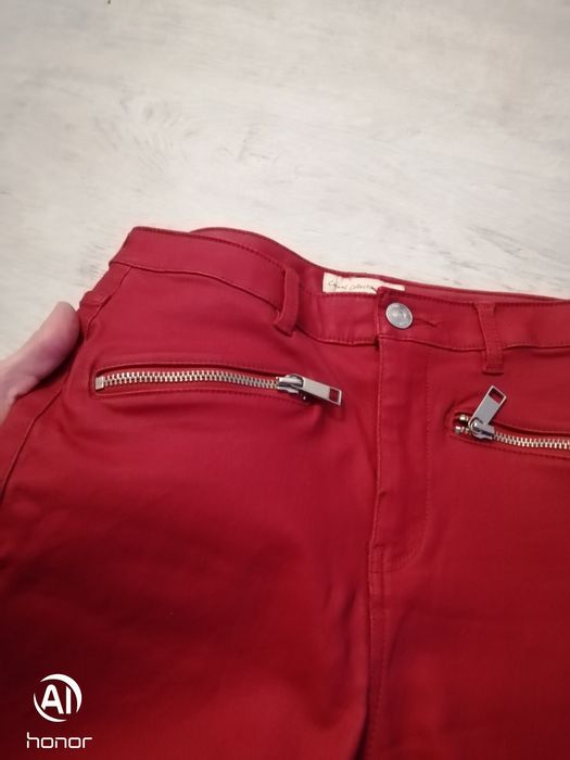 Spodnie damskie, rurki, casual, czerwone,F&F,s