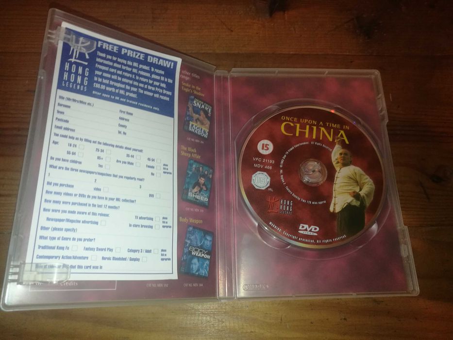 JET LI - Once Upon a Time In China DVD (legendagem em Inglês)