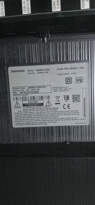 Samsung UE55RU7102K 55" – uszkodzona matryca