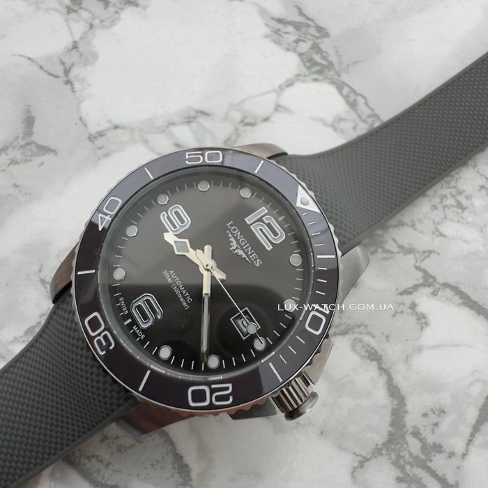 Часы Longines Hydroconquest серые мужские Годинник
