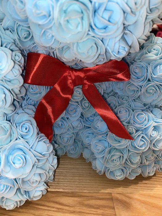 Miś Z Kwiatów Niebieski