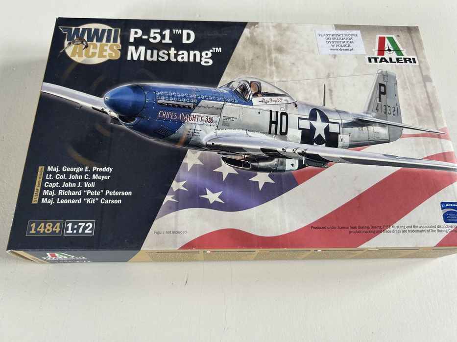 Samolot P-51D Mustang model do sklejenia Italeri 1484