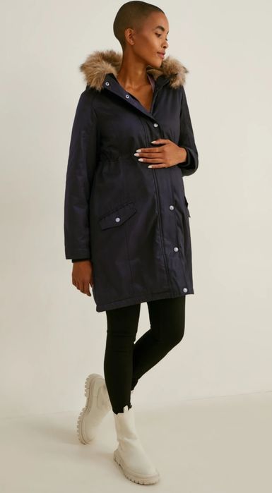 Płaszcz ciążowy ze wstawką na niemowlę rozm. 36