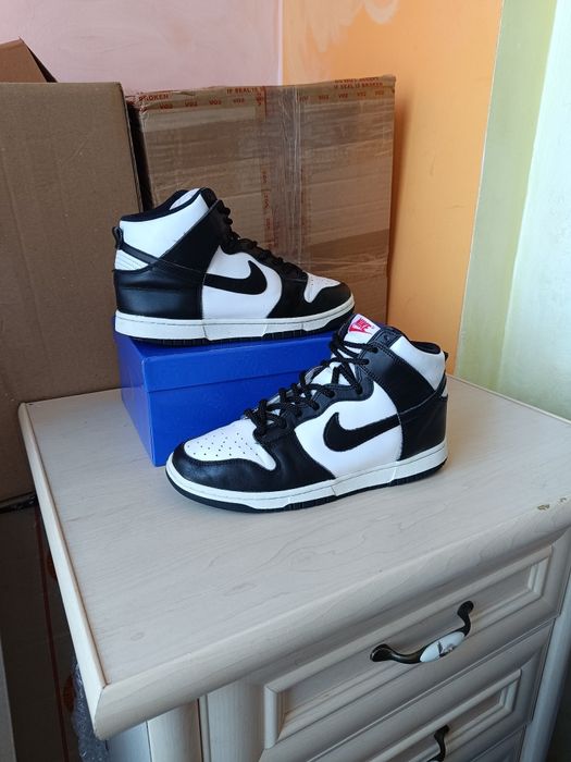 Nike Dunk High Panda кросівки Шкіра Індонезія
