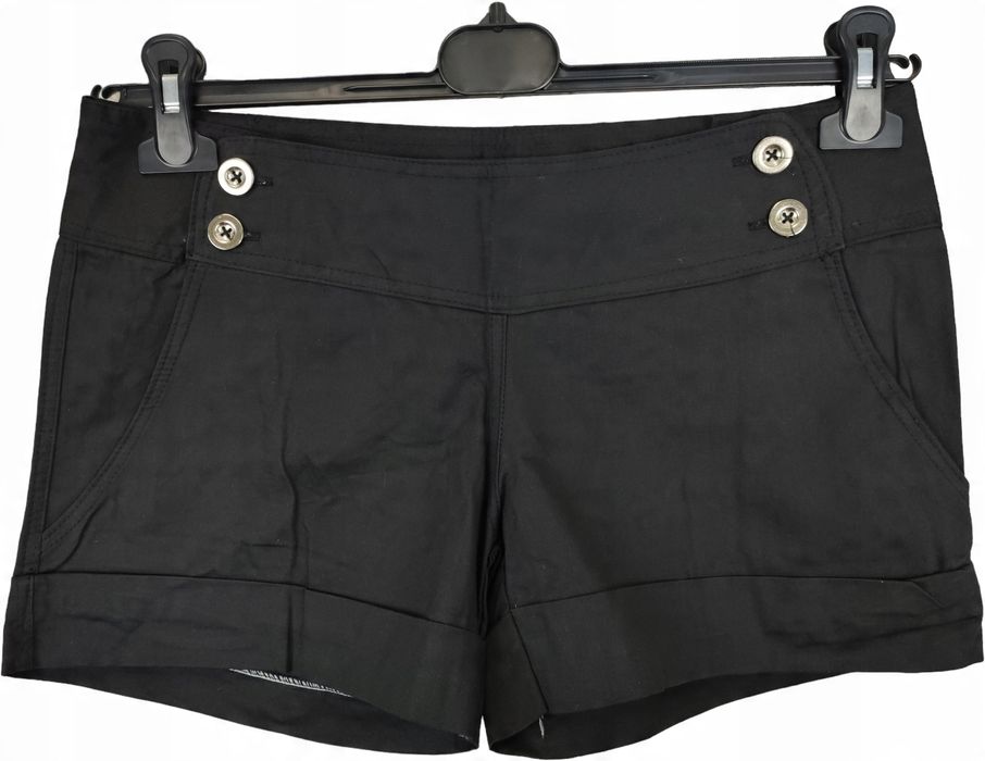 Eleganckie krótkie spodenki czarne damskie 36-38
