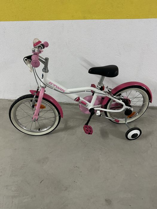 Bicicleta menina rosa Decatlhon