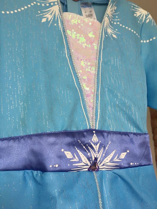 Oryginalny Strój Elsy z Frozen 2 122/128 7-8 l. księżniczka Disney