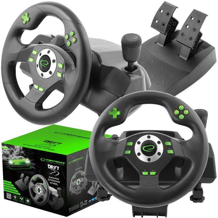 Kierownica gamingowa dla graczy DRIFT PC PS3 do gier wibracje USB