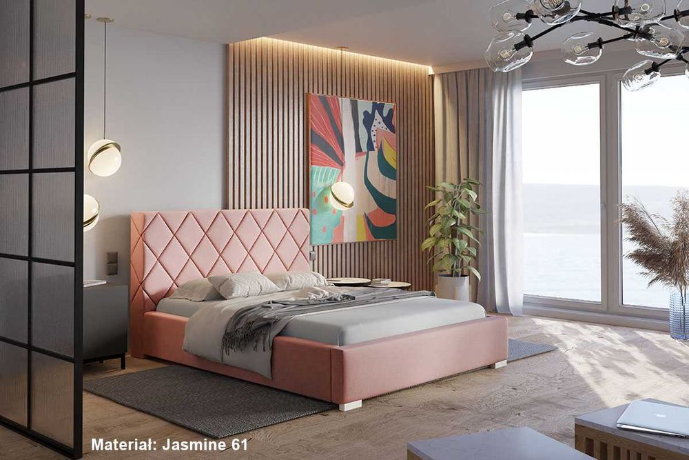 Łóżko tapicerowane Royal 7 z pojemnikiem nowoczesne 120x200