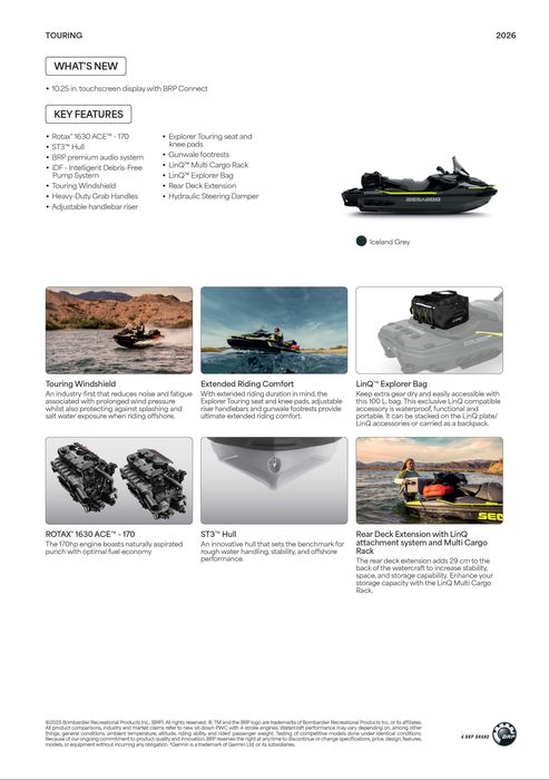 Skuter wodny Sea Doo Explorer Pro 170 iDF Audio Model 2026