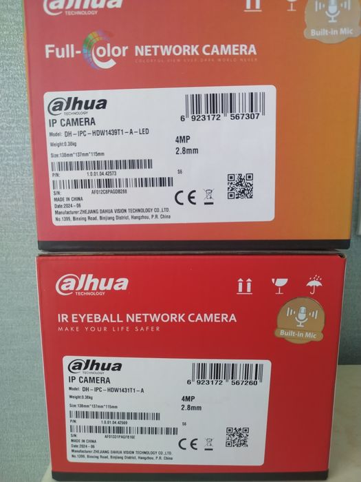 Купольна PoE  IP-камера 4mp   2,8 мм DAHUA DH-IPC-HDW1439T1-LED-S6