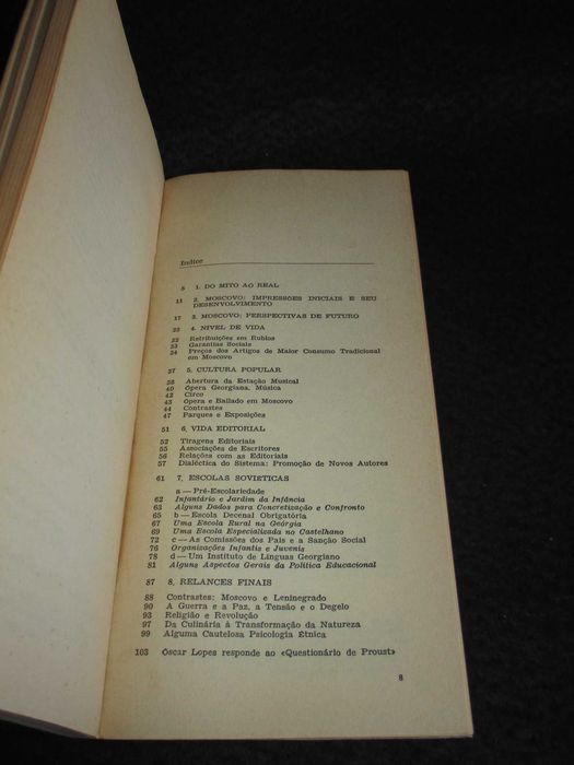 Livro Convite para a URSS Óscar Lopes