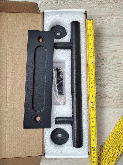 Uchwyt 30 cm, pochwyt 22 cm, czarny, do drzwi przesuwnych