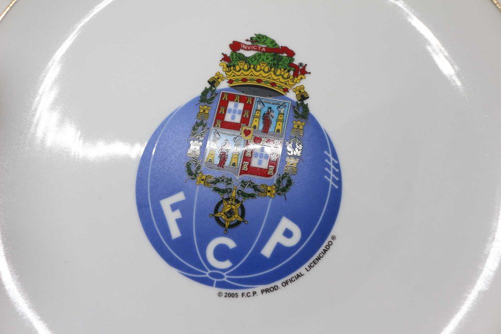 Prato Futebol Clube do Porto FCP 2005 selo Licença Oficial 21 cm