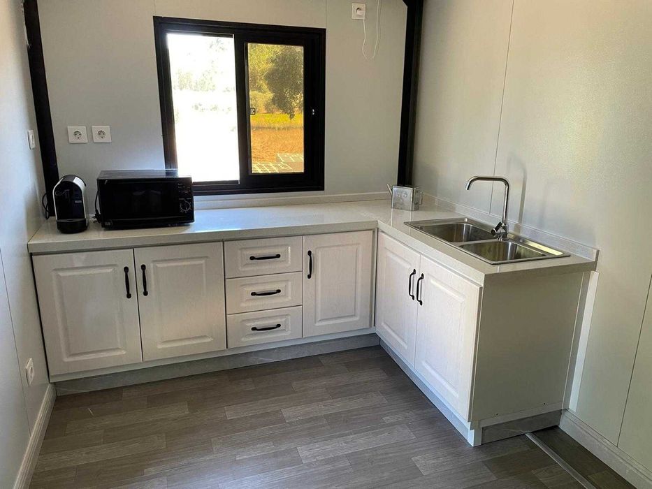 Casa pré-fabricada T2 + Escritório | 75 m²  - 2 Qts + Escritório + casa de banho