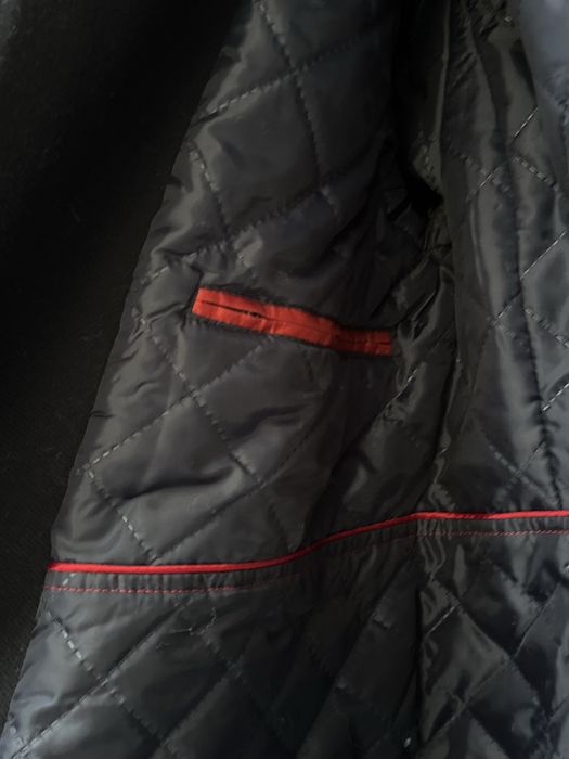 Krizzo płaszcz męski z domieszką wełny na jesień zimę granatowy M/L