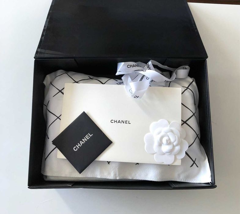 Premium Torebka Jumbo Flap 30cm skóra pudełko worek od ręki chanel