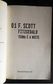 "Terna É A Noite" de F. Scott Fitzger