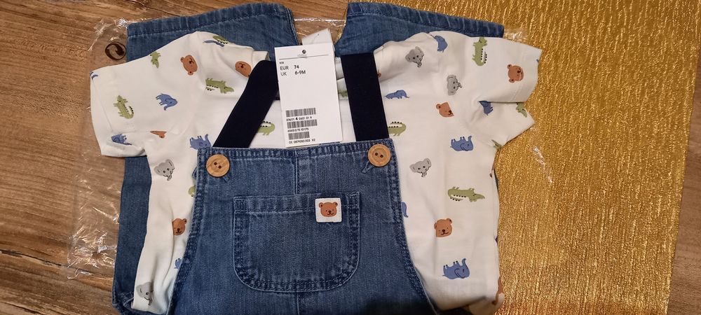 Komplet chłopięcy roz.74,    6-9 miesięcy