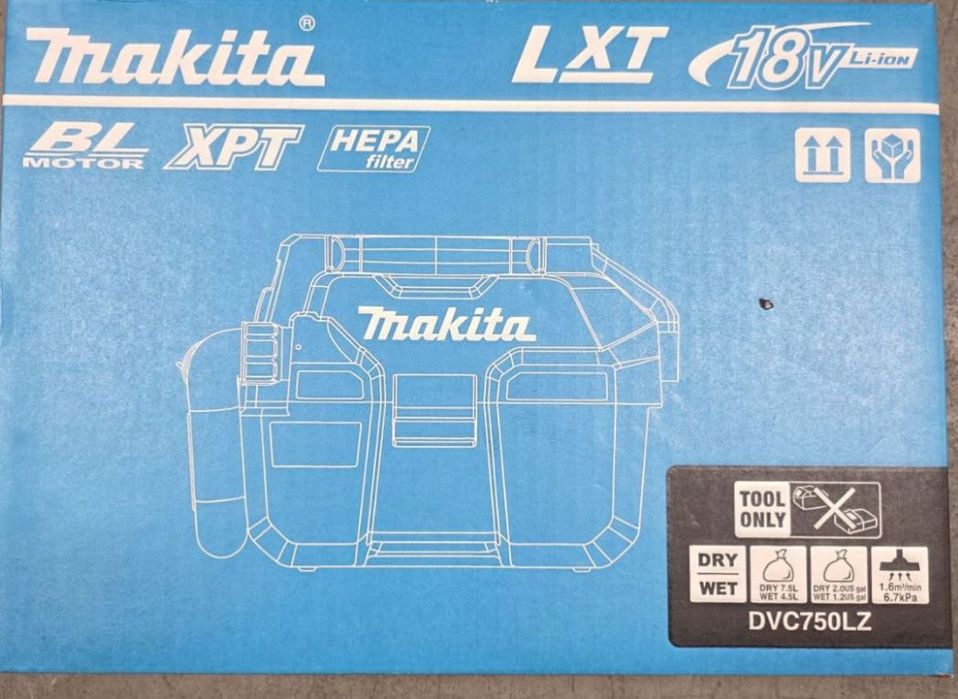 Makita VC750lz-пилисос 18v 2025